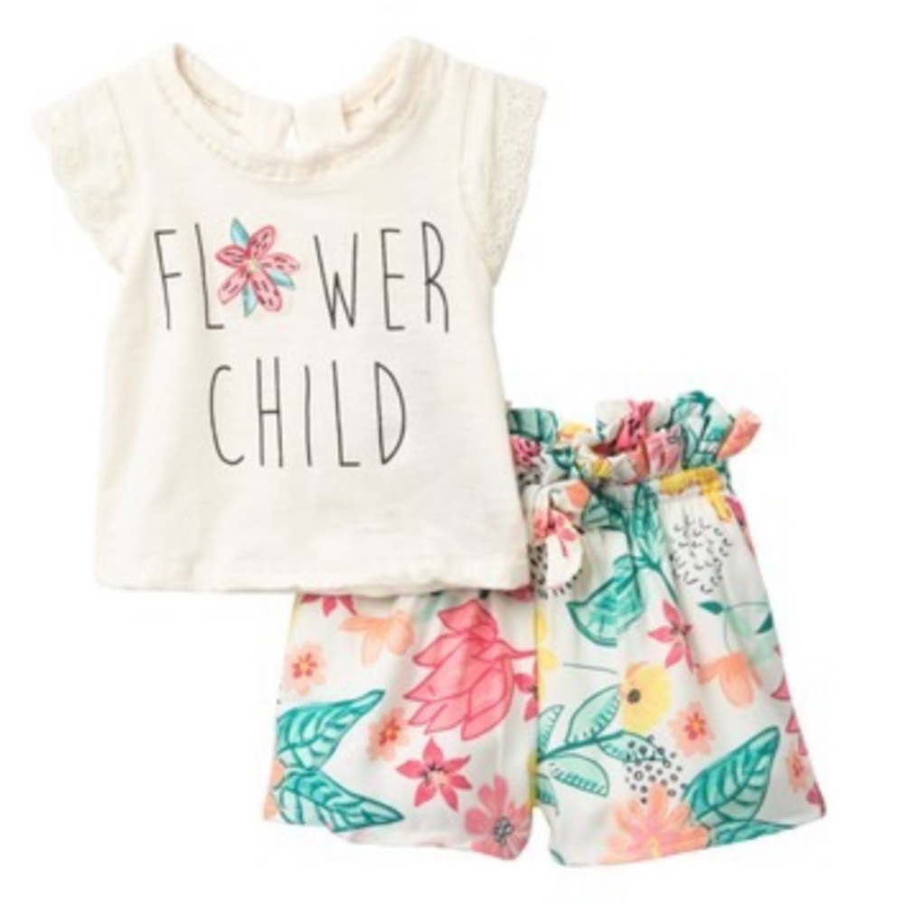 NWT JESSICA SIMPSON FLOWER CHILD BABY GIRL SZ 24 m